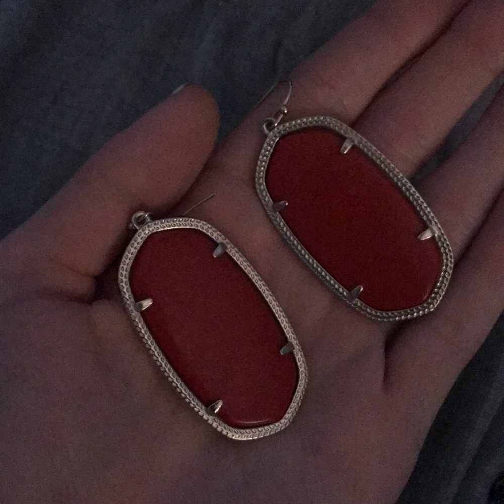 Red Kendra Scott earrings